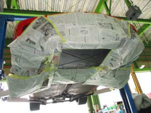 フェラーリ３６０モデナアンダー部損傷修理