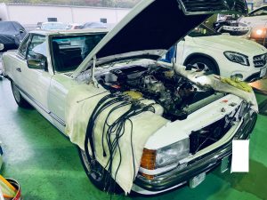 メルセデスベンツ４５０ＳＬ Ｒ１０７エンジン不調修理